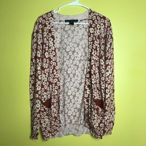 Marc by Marc Jacobs floral red cardigan size med